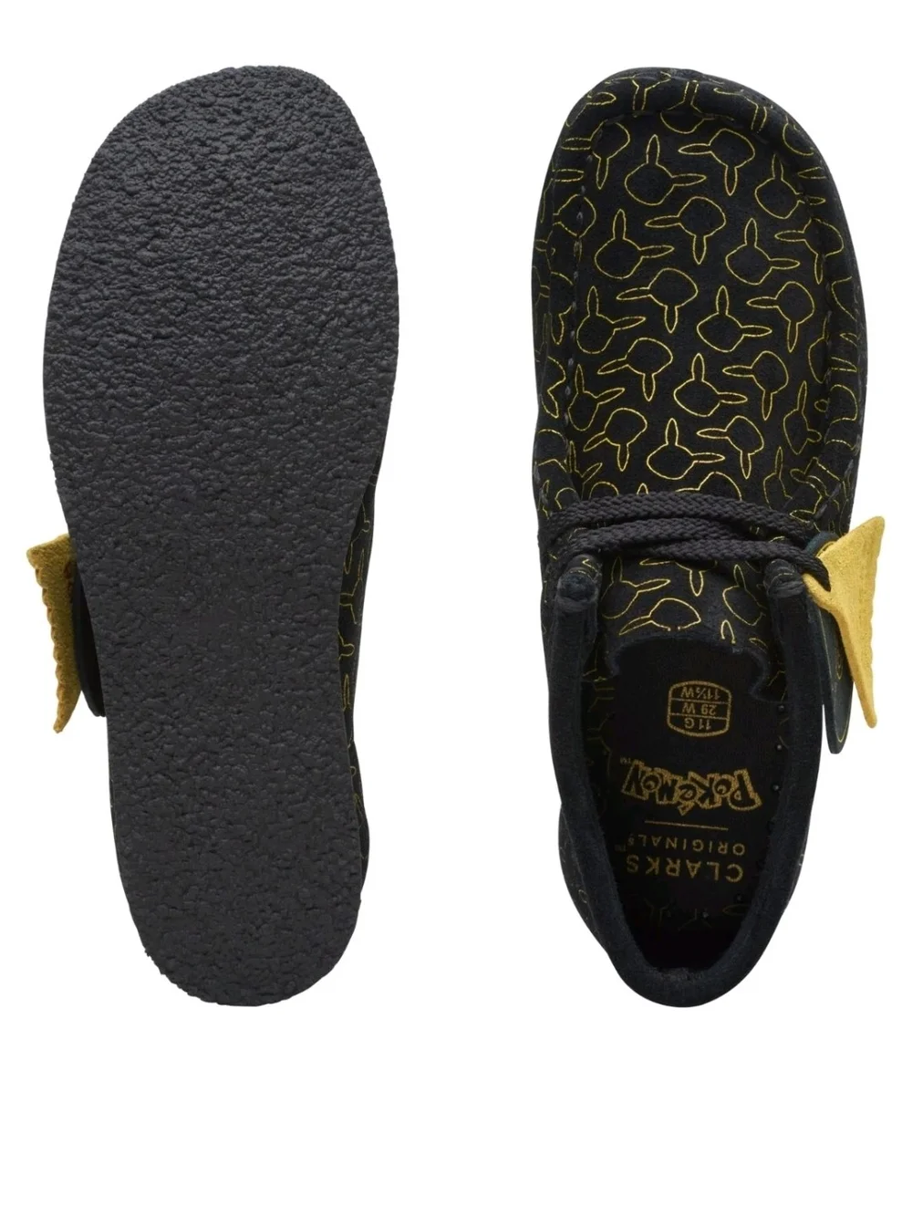 Clarks Kids Black & Yellow Wallabee Sneaker Boot